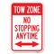 Signmission No Stopping Anytime with Bi-Directional Arrow Heavy-Gauge Alum. Sign, 12" x 18", A-1218-23579 A-1218-23579 - alternate 1